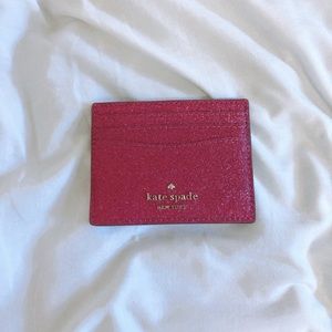 Kate Spade Sparkly Magenta Cardholder